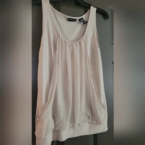 New York & Company Flowy Cream Colored Tank